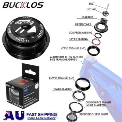 Bicycle Fork Headset Bearing Bowl Set 28.6mm Tube 44-56mm MTB Road Bike Headsets - image 1 of 4