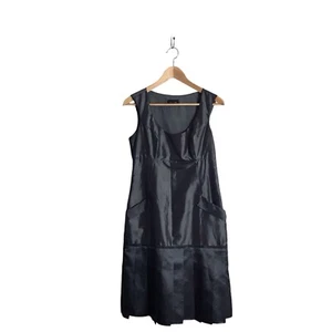 Max & Cleo Size 6 Metallic Silver Gray Pleated Empire Drop Waist Flapper Dress - Picture 1 of 10