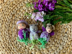 Lavender Knitted Sachets/ Lavender Amigurumi - Picture 1 of 13