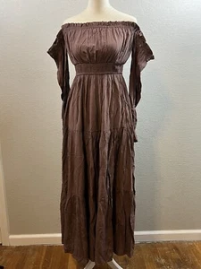 Neu mit Etikett Zesica Damen Boho sexy schulterfreies Maxikleid - Bild 1 von 5