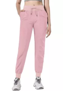 Women Jogger Pants Pockets High Waisted Hiking Fit Gym Workout Sweatpants - M - Picture 1 of 7