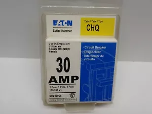 Disyuntor EATON Cuttler Hammer 30 Amp monopolo CHQ130CS 120/240V NUEVO - Imagen 1 de 3