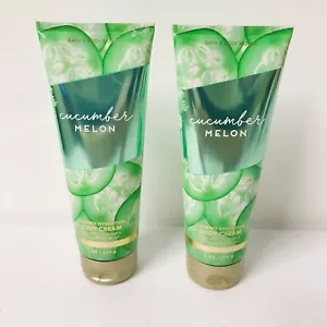 2- PACK BATH & BODY WORKS PEPINO MELÓN CREMA CORPORAL 24 HORAS HIDRATACIÓN 8 OZ ¡NUEVO! - Imagen 1 de 6