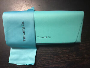 Authentic-Tiffany Eyeglass-Sunglass Leather Case With Cloth. Brand New.