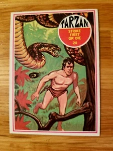 Tarzan Trading Card 1966 Card #24 No Creases..Very Nice,Original Color And Gloss - Picture 1 of 2