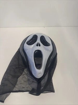 Маска Крик Черная Страшная Маска Мужская Зло Хэллоуин Вечеринка Фильм ужасов маска - Изображение 1 из 2