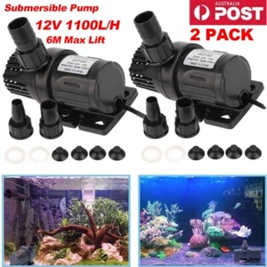 2x DC12V 6M 1100L/h Aquarium Submersible Fountain Pond Brushless Pool Water Pump - Picture 1 of 15