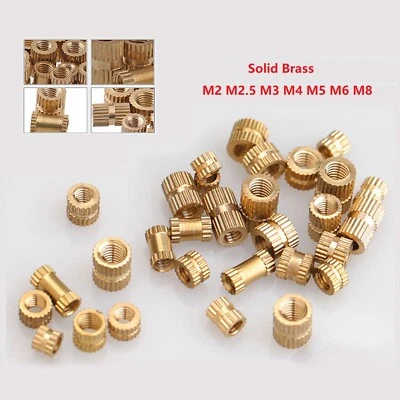 Rändelmutter Gewindeeinsatz Einpressmutter Einschlagmutter M2 M3 M4 - M8 Messing - Bild 1 von 4