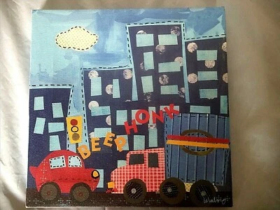 Oopsy Daisy Too Transport City Lienzo Colgante de Pared Nuevo con Etiquetas Foto 1 de 4