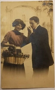 Real Photo Postcard Hand Painted Rotary Photo London UK c. early 1900s    PC1 - Bild 1 von 2