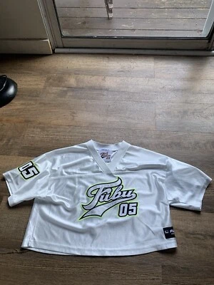 Camiseta FUBU para mujer, blanca Fubu 05, crop top, camiseta hip hop vintage, años 90 talla S Foto 1 de 4