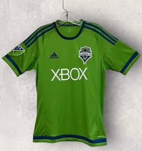 Seattle Sounders MLS - Adidas 2015 Green Home Jersey - Mens Small - Picture 1 of 4