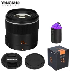 YONGNUO YN25mm F1.7M Auto Focus MF Prime Lens Large Aperture For M43 Panasonic  - Picture 1 of 11