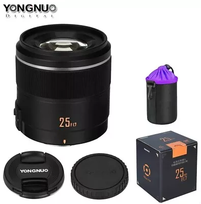 YONGNUO YN25mm F1.7M Auto Focus MF Prime Lens Large Aperture For M43 Panasonic  - Image 1 of 4