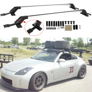 43.3" Roof Rack Crossbars Luggage Cargo Carrier w/ Lock For Nisaan 370z Altima - Picture 1 of 14