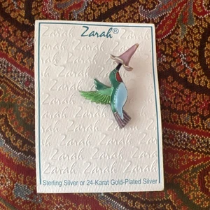 Vintage Zarah Sterling Silver Hummingbird Brooch - Picture 1 of 4