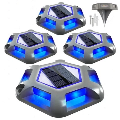 4x Solar Driveway Lights Deck Pathway Lights Solar Dock LED Light Safety Light - image 1 of 4