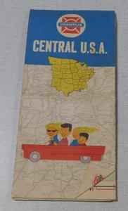 60er Jahre Champlin Tankstelle Karte der zentralen USA - Bild 1 von 2