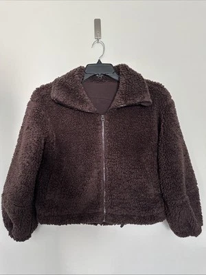 Lululemon Warm Restore Sherpa Jacket Women’s Size 2 Fleece Pullover Brown Fuzzy - Image 1 of 4