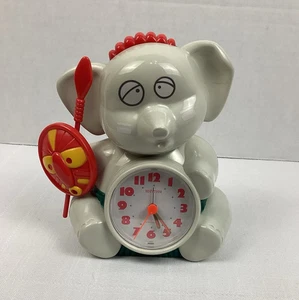 Vintage Rhythm Japan Elephant Alarm Clock Tested Works - Picture 1 of 12