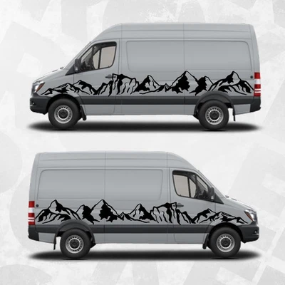 Kit de calcomanías de vinilo Mountain Graphics para furgoneta cámper Mercedes Benz Sprinter SWB Foto 1 de 3