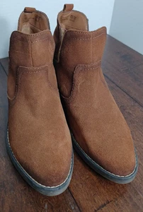 Sonoma Stiefel Damen 9 M Woodcut Whiskey Stiefeletten Absatz Braun Wildleder - Bild 1 von 20