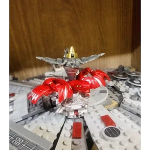 BAKUGAN Mechtanium Surge Red Pyrus Bolcanon & Hyper Pulsor Spin Master Raro - Foto 1 di 2