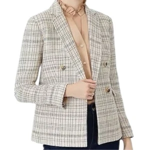 Ann Taylor The Tailored Double Breasted Blazer Jacket Tweed Sz 18 Career Preppy - Picture 1 of 15