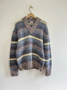 Todd Snyder Pullover mit Schalkragen Muster Größe M mehrfarbig meliert Streifen Strick Neu mit Etikett - Bild 1 von 5