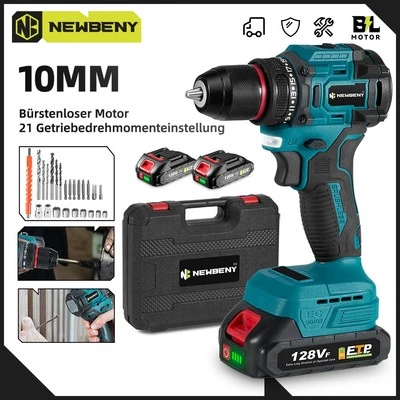 Mit 2 Akkus Für Makita Akku-Schlagbohrschrauber 18V Akkuschrauber Set im Koffer - Bild 1 von 4