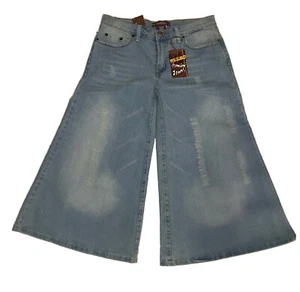 Nesso Premium Jeans Wide-Leg Capri Jeans Junior’s Sz 7 - Picture 1 of 12