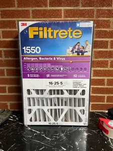 New! 1550 3M Filtrete 16"x25"x5" Deep Pleat Air Filter NEW! - Picture 1 of 7