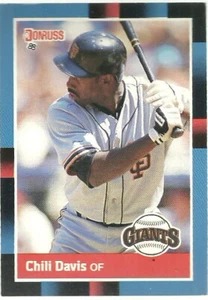 CHILI DAVIS GIGANTES DE SAN FRANCISCO #313 - DONRUSS CASI NUEVO-COMO NUEVO 1988 - Imagen 1 de 2