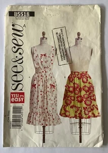 Butterick B5518 Sewing Pattern Easy Aprons - One Size - Picture 1 of 4