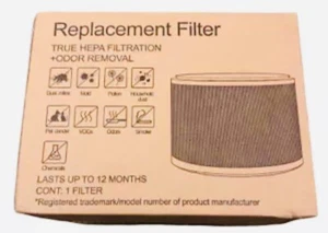 True Hepa Filtration + Odor Removal Replacement Filter - Model No: Ds001 - Picture 1 of 3