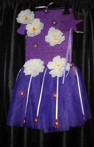 Handmade / Flower fairy outfit / EXCLUSIVE DESIGN / wings / wand / headband - Picture 1 of 11