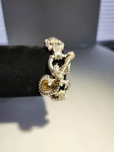 Pulsera Judith Ripka Plata Esterlina Corazón Amarillo Cz - Imagen 1 de 6