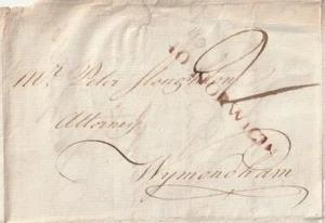 1786 110 NORWICH 1° TIPO CHILOMETRAGGIO PARTE LETTERA A WYMONDHAM RE BILL DISONORATO - Foto 1 di 3
