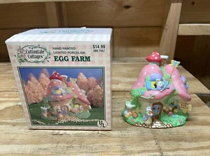 Vintage Cottontale Cottages Porcelain Easter Village Egg Farm Fast Shipping - Picture 1 of 13