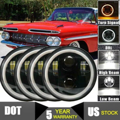 Faro LED HI/LO DRL haz 4 piezas 5,75" pulgadas para Pontiac Catalina 1958-1976 Foto 1 de 4