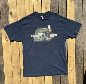Vintage Bald Eagle Shirt Mens Large Navy Y2K Nature Wildlife Bird FREE SHIPPING! - Picture 1 of 4