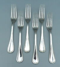 Christofle Malmaison Large Table Forks Set of 6 Silver Plated Flatware