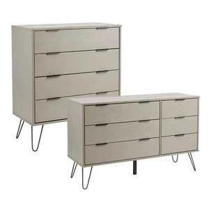 Chest of 4/6 Drawers Grey Clothing Cabinet Storage Organiser Bedroom Furniture - Picture 1 of 18