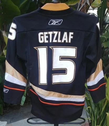 RYAN GETZLAF #15 ANAHEIM DUCKS NHL HOCKEY  🏒JERSEY BLACK REEBOK EUC YOUTH SMALL Cover