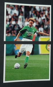 N°56-57 JEAN-GUY WALLEMME AS SAINT-ETIENNE ACE VERTS PANINI FOOTBALL 2000-2001