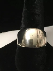 15.93 MM WIDE BAND OF STERLING SILVER SIZE 10.5 925 - Picture 1 of 2