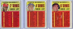 1969 Topps Checklist Drysdale/Gibson/Robinson #107 #314 #504 ⭐️💥🎯 Original- 3