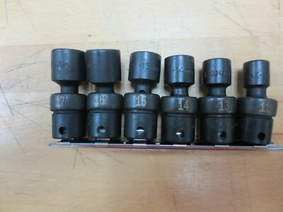 SK IS3816-12, 6 pc., 3/8" drive, Universal Joint Metric Socket Set-USA Made! - Image 1 of 3