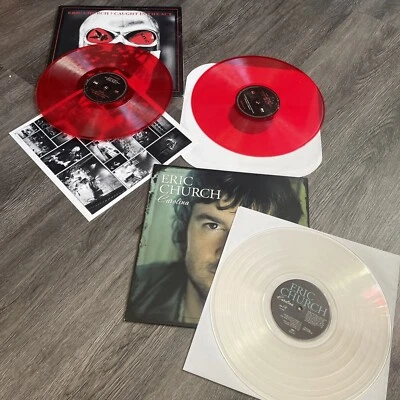 Eric Church Carolina Clear LP + Caught In The Act Red 2LP RSD Exclusive Bundle - Image 1 of 4