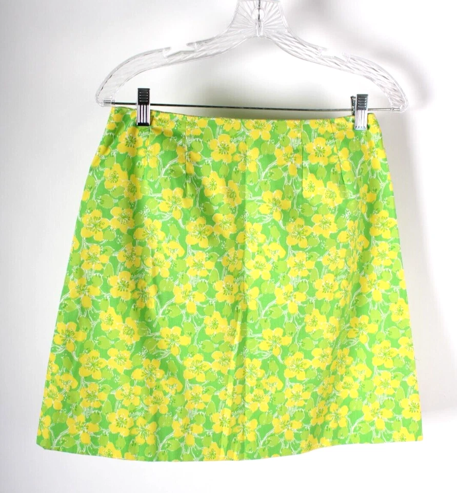 Falda Floral The Lilly Pulitzer Vintage Años 60 70 Para Mujer Talla 8 Cintura 27" EE. UU. Foto 1 de 4